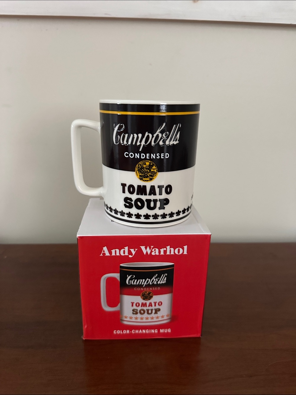 Galison Andy Warhol  Soup Can Color Changing Ceramic Mug NEW
